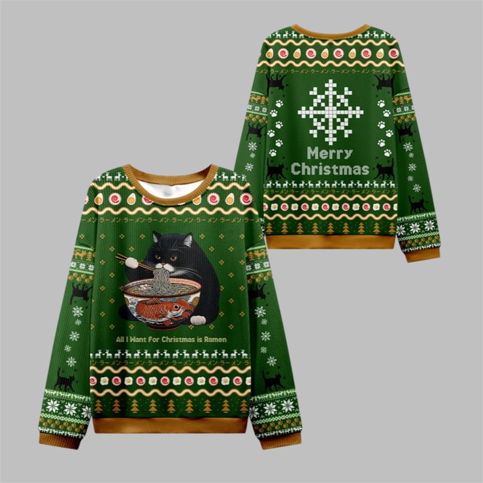 All I Want is Ramen Ugly Sweater 2025 Christmas - Grishko.com