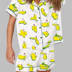 All Masters-Style Golf Print Pajama Set