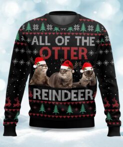All Of Otter Reindeer Ugly Christmas Sweater