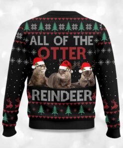 Alternative view of All Of Otter Reindeer Ugly Christmas Sweater