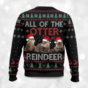 Alternative view of All Of Otter Reindeer Ugly Christmas Sweater