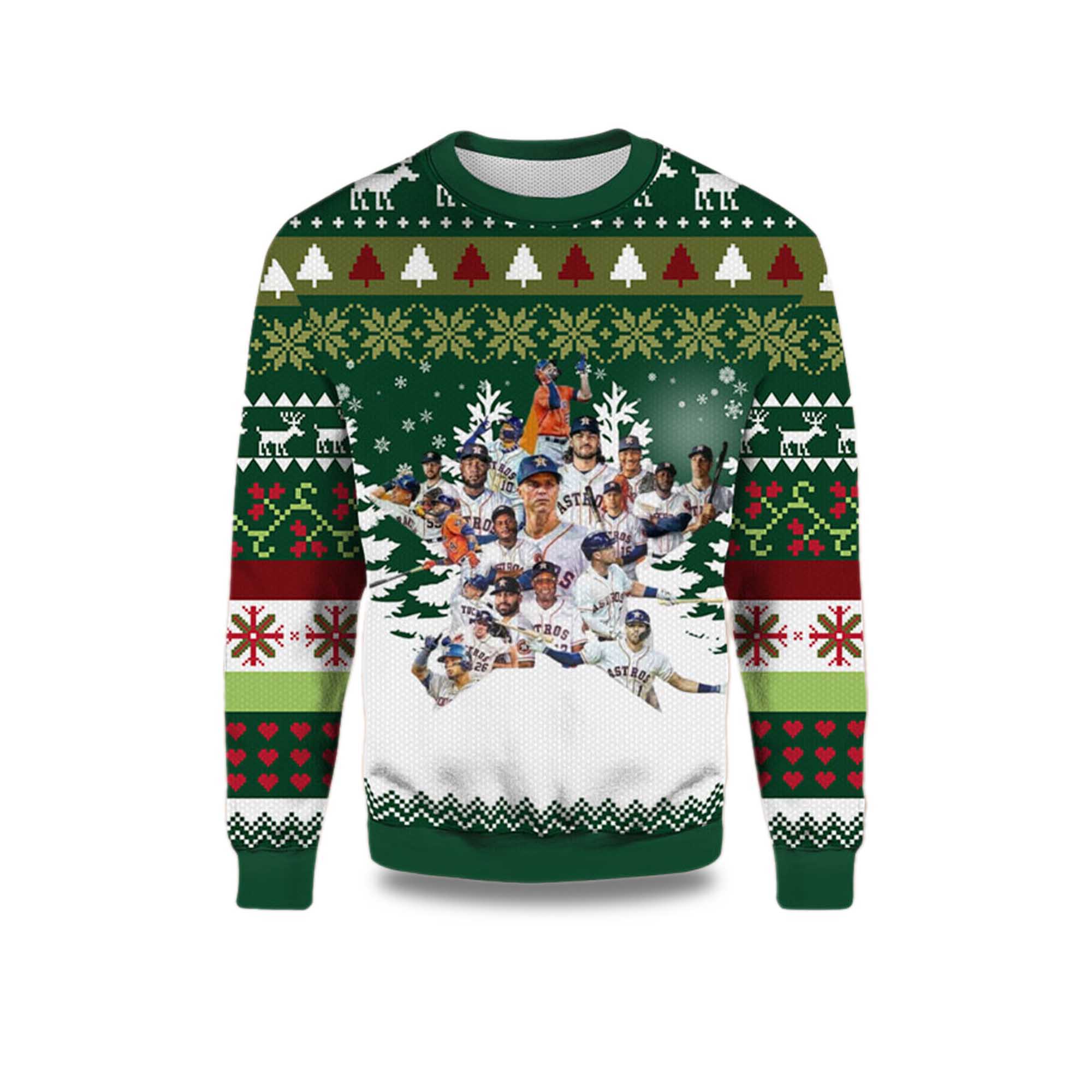 All Star Team Houston Astros Ugly Christmas Sweater 2025