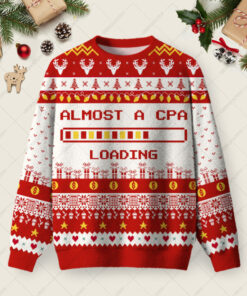 Almost a CPA Loading Ugly Christmas Fuzzy Fleece Sweatshirt