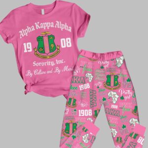 Alternative view of Alpha Kappa Alpha 1908 Sorority Inc By Culture And By Merit Pajamas Set