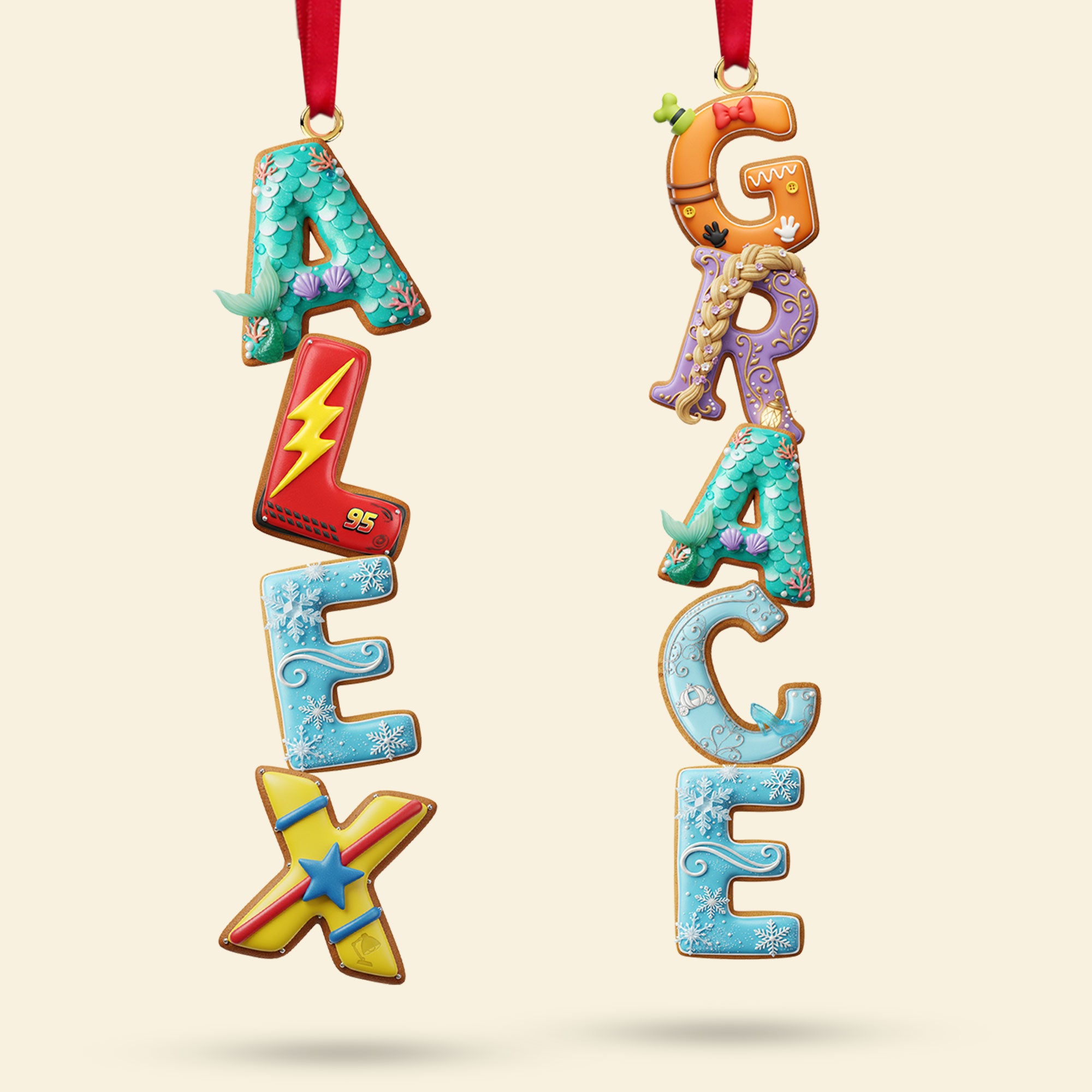 Alphabet Gingerbread Ornament - Personalized Gift For Christmas Ornament 05NATI231025 - Image 3