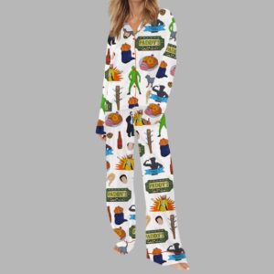 Alternative view of Always Sunny In Philadelphia Silky Satin Pajama Set