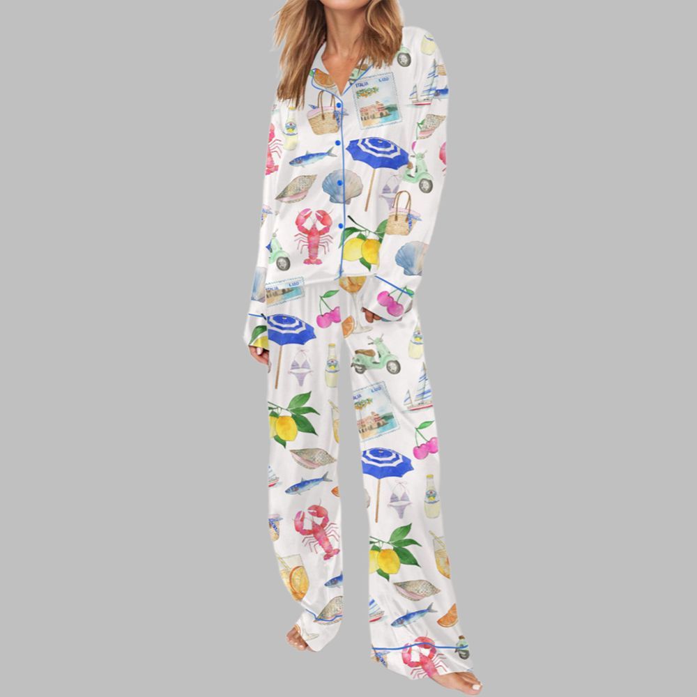 Amalfi Coast Italy Summer Pajama Set - Image 2