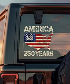 Alternative view of America 1776 - 2026 250 Years Car Window Decal Sticker