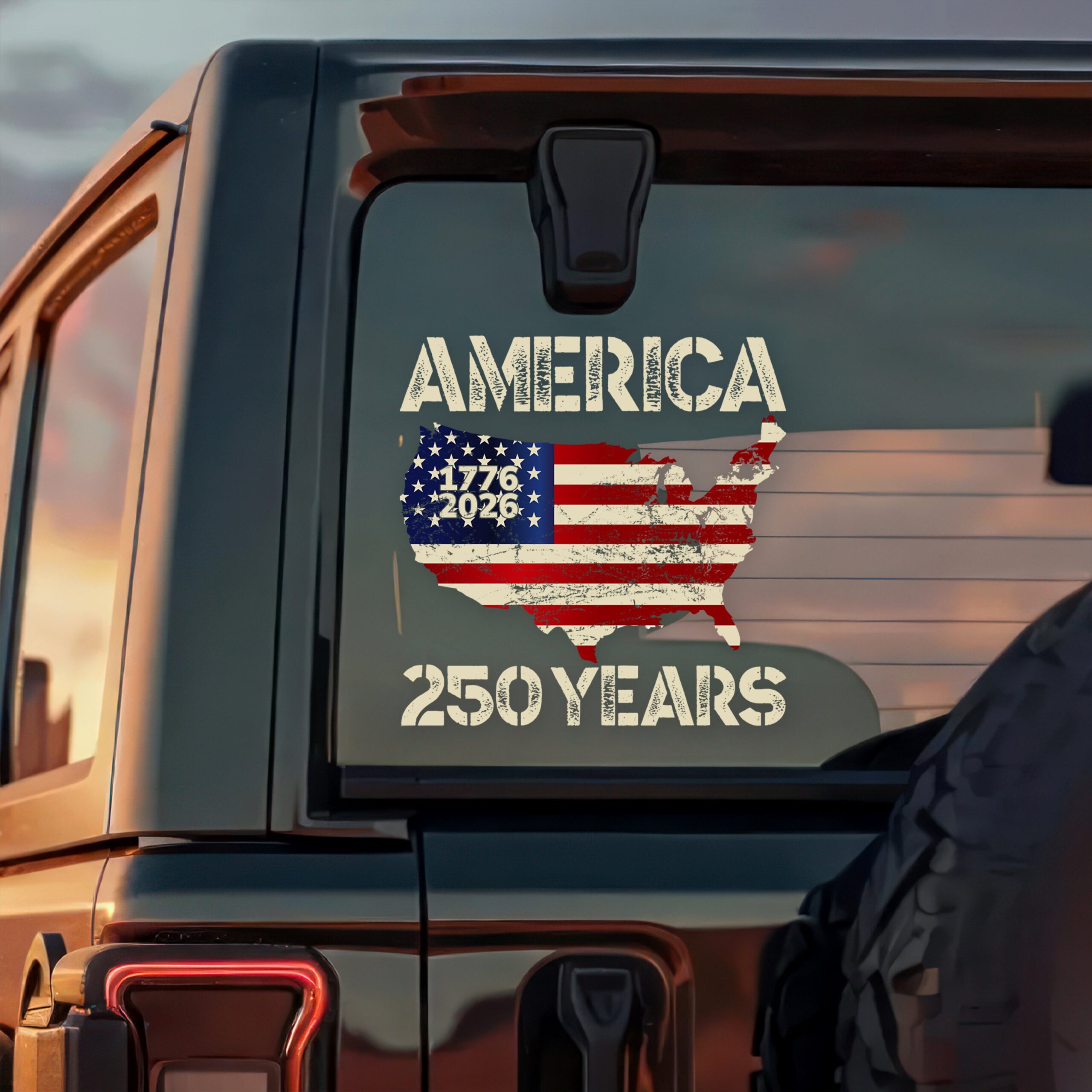 America 1776 - 2026 250 Years Car Window Decal Sticker HA75 898138 - Image 2