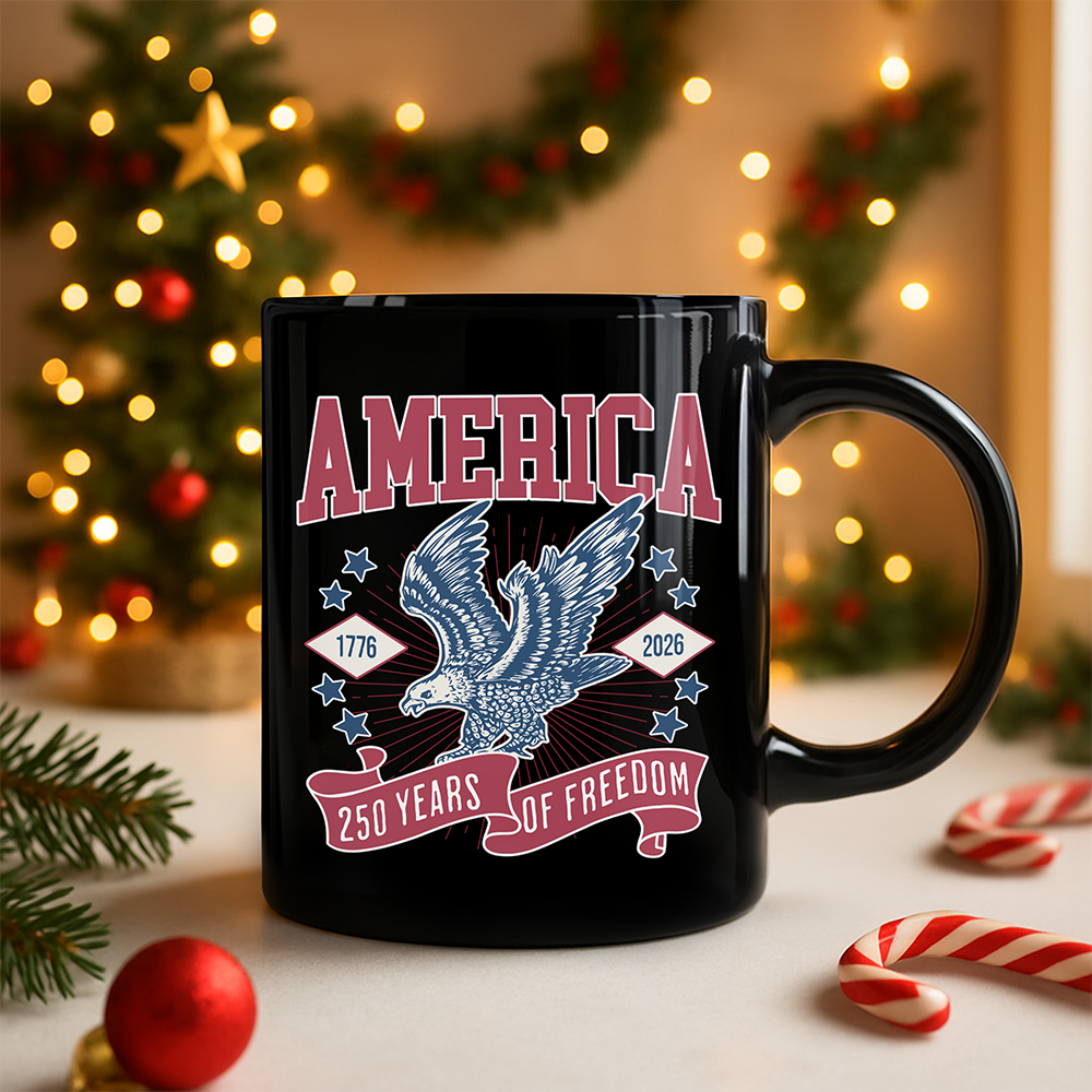 America 1776 - 2026 250 Years Of Freedom Black Mug HA75 897018 - Image 3