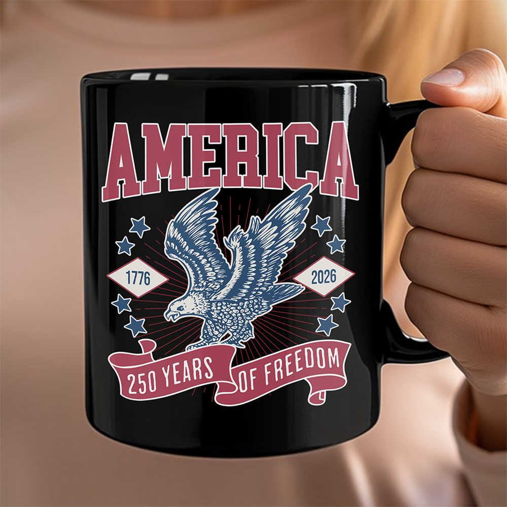 America 1776 - 2026 250 Years Of Freedom Black Mug HA75 897018 - Image 6