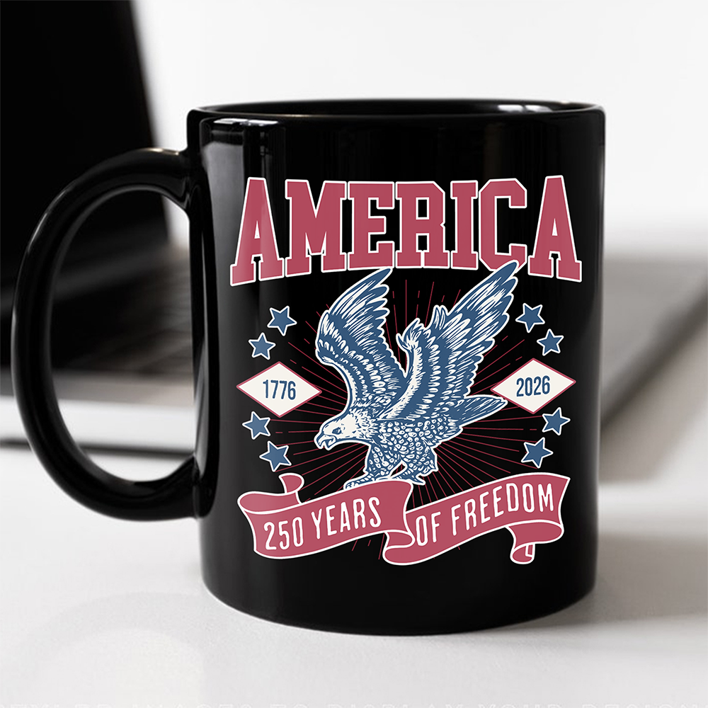 America 1776 - 2026 250 Years Of Freedom Black Mug HA75 897018 - Image 5