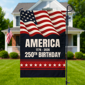 Alternative view of America 1776 - 2026 250th Birthday Garden Flag TH10 896035