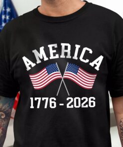 America 1776 - 2026 US Flag Dark Shirt