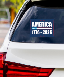 America 1776-2026 Car Window Decal Sticker