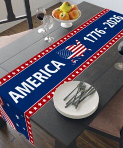 Alternative view of America 1776-2026 Table Runner | 250 Years of America Table Runner | 250 Years Anniversary Home Decor