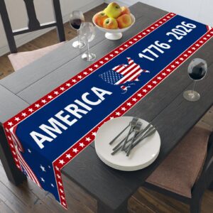 Alternative view of America 1776-2026 Table Runner | 250 Years of America Table Runner | 250 Years Anniversary Home Decor 683633