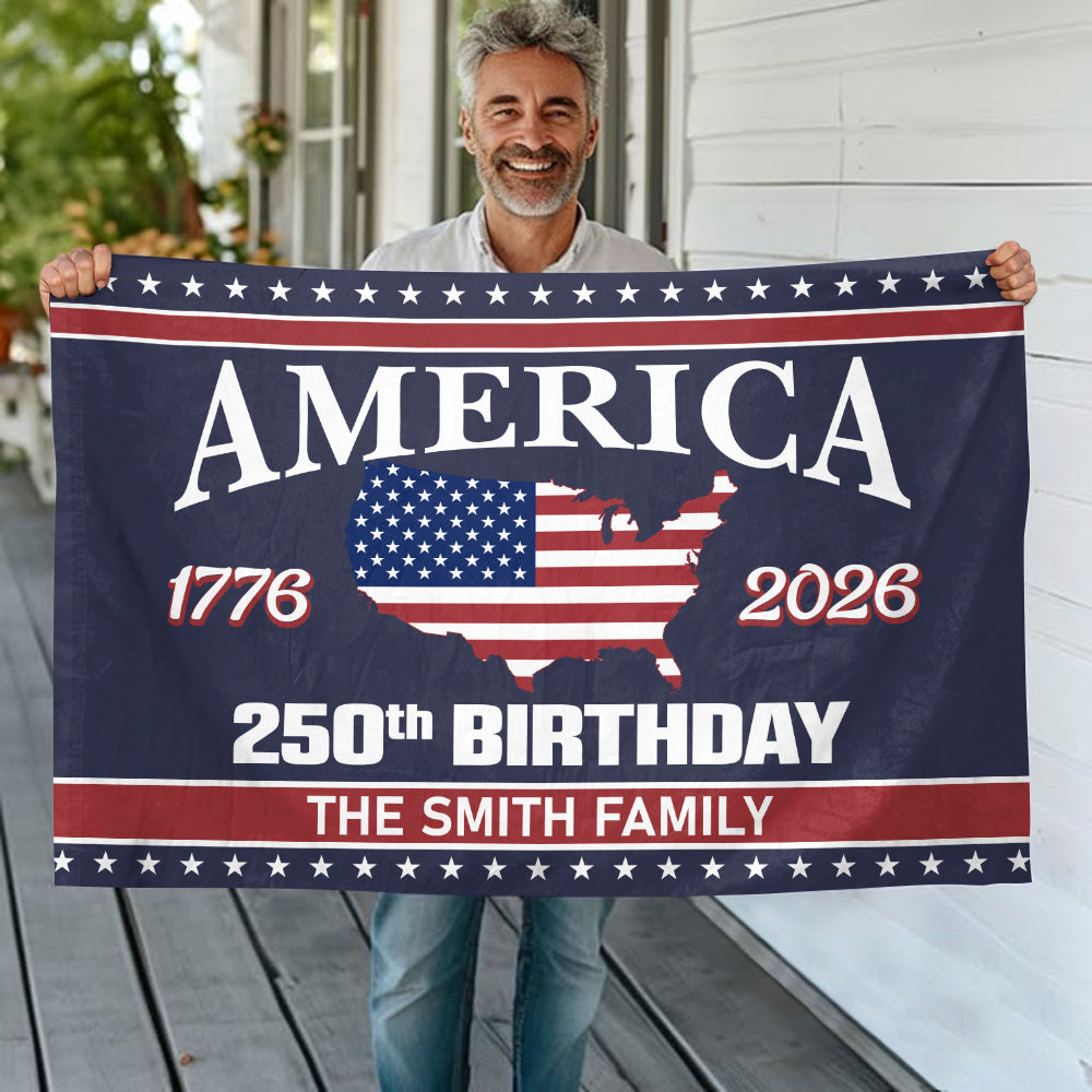 America 250 Birthday 1776-2026 Double-Sided Flag HO82 894600