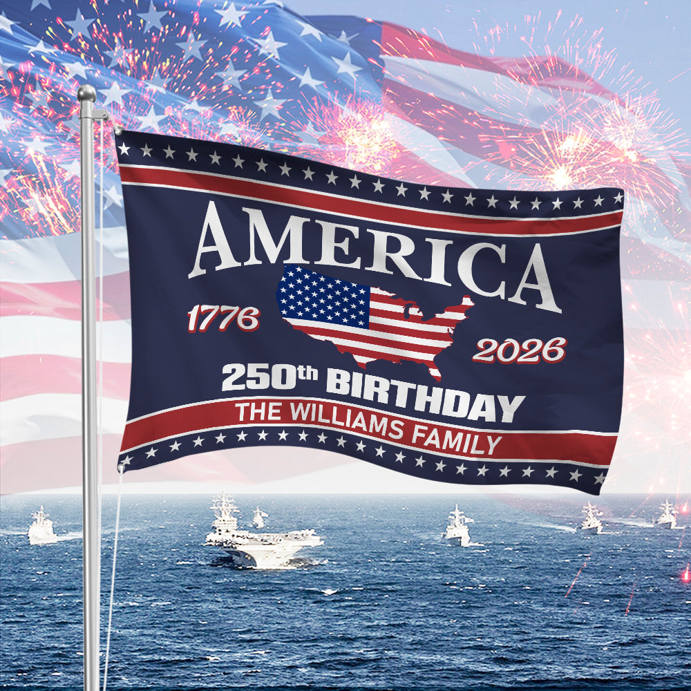 America 250 Birthday 1776-2026 Double-Sided Flag HO82 894600 - Image 4