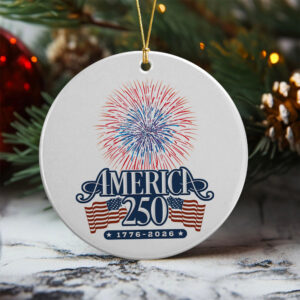 Alternative view of America 250 Firework Ceramic Ornament TH10 894649