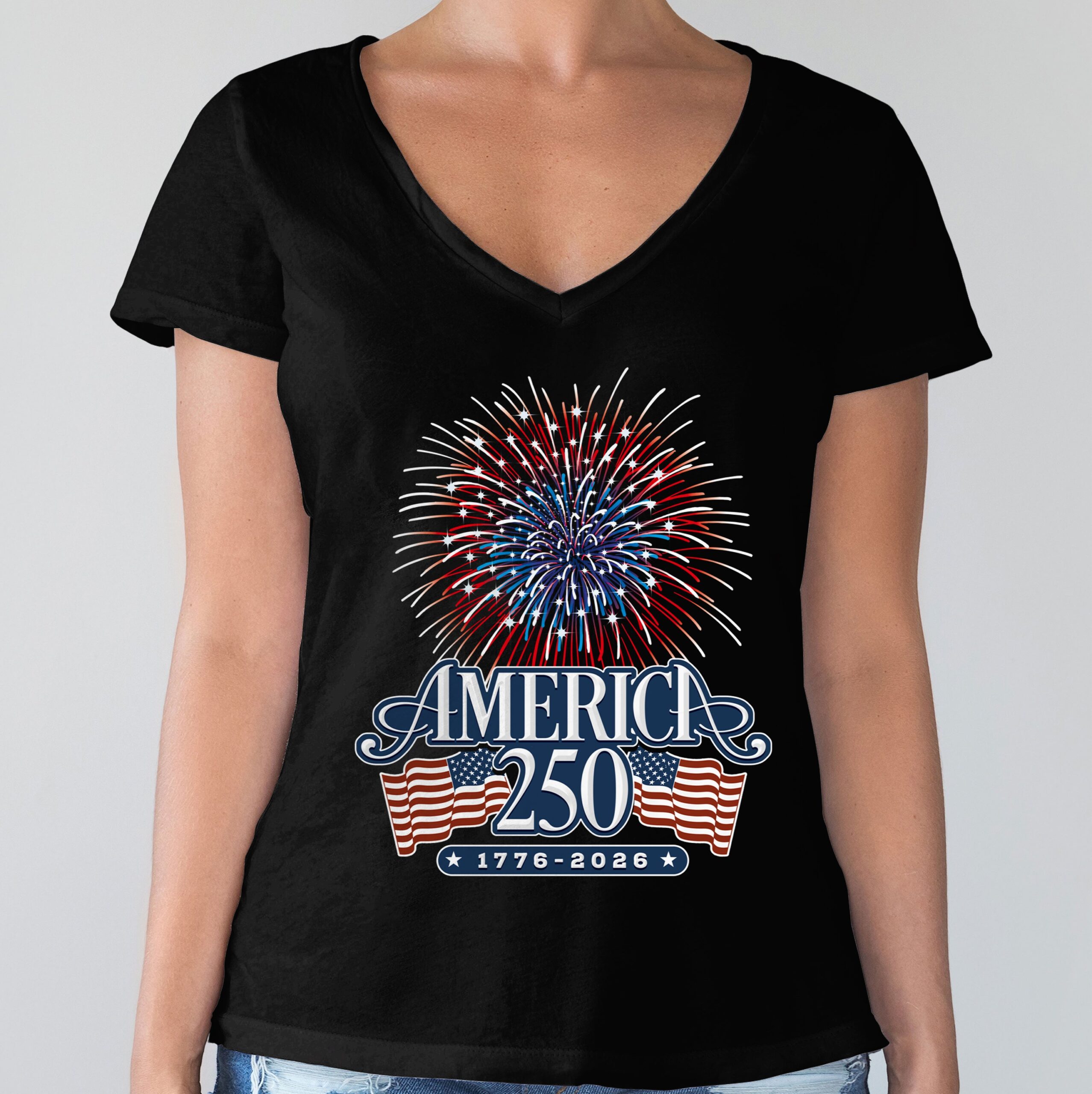 America 250 Firework Front Shirt TH10 894637 - Image 7