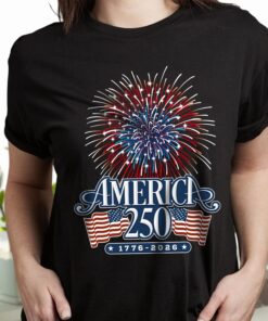 Alternative view of America 250 Firework Front Shirt