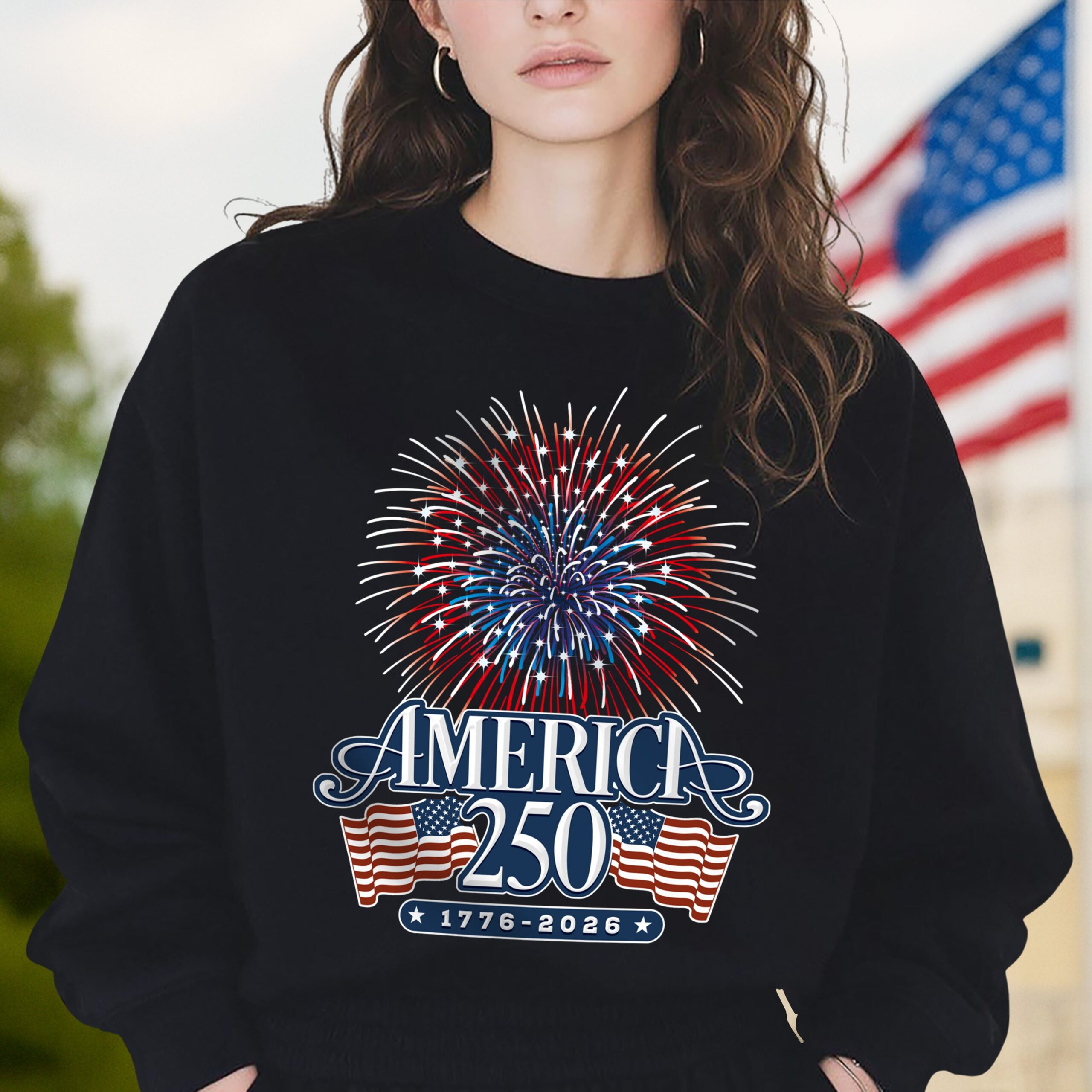 America 250 Firework Front Shirt TH10 894637 - Image 3