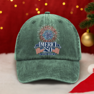 Alternative view of America 250 Firework Washed Denim Baseball Cap TH10 894647