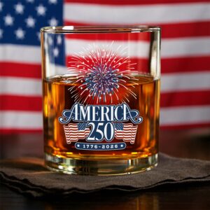 America 250 Firework Whiskey Glass TH10 894643