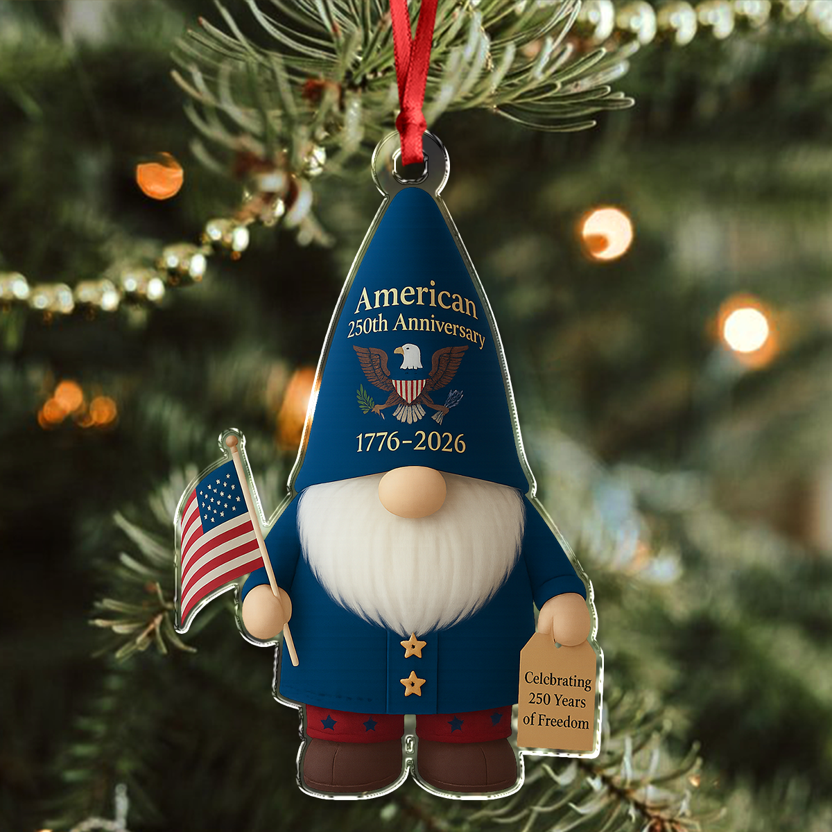 America 250 Gnome Ornament TH10 894929 - Image 6
