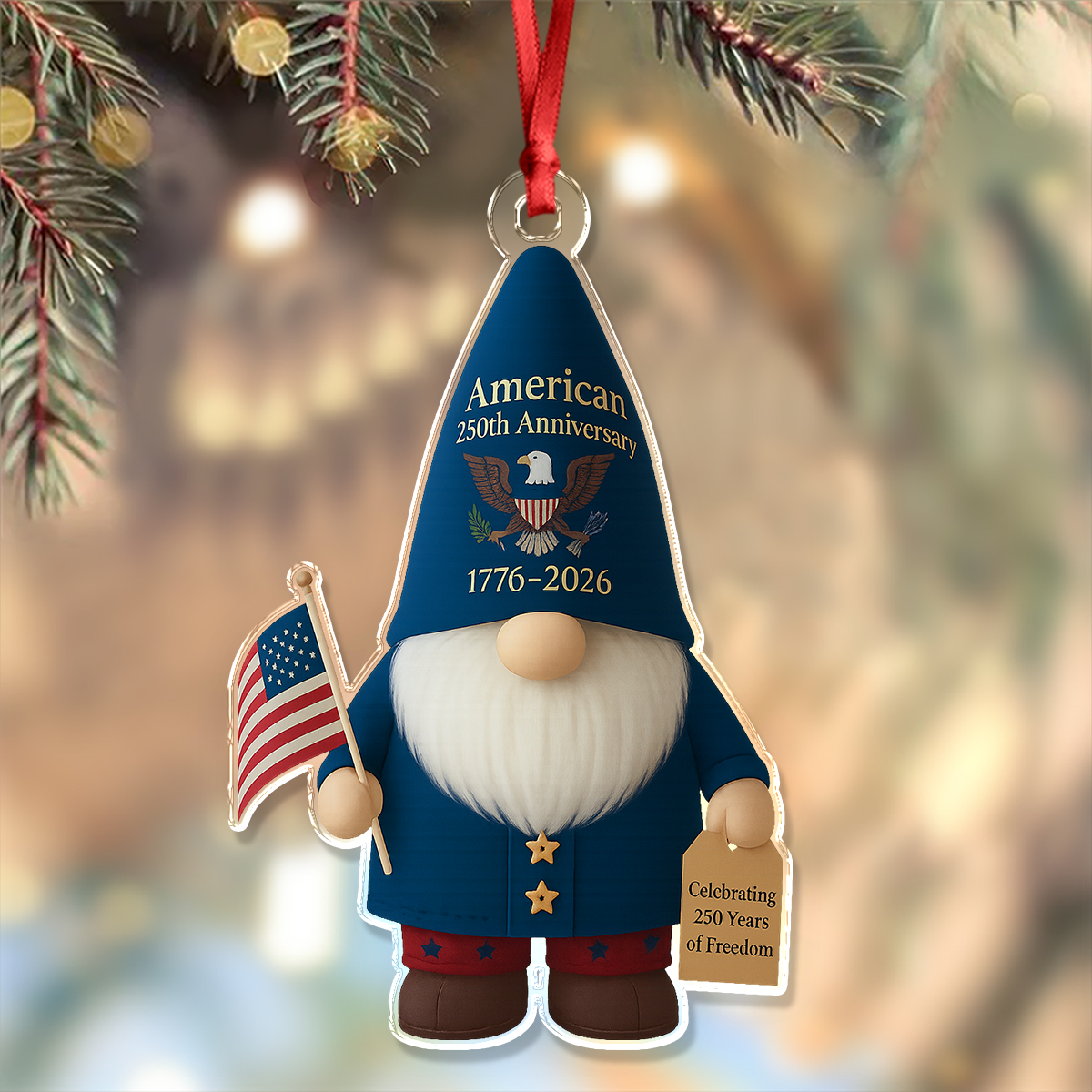 America 250 Gnome Ornament TH10 894929 - Image 3