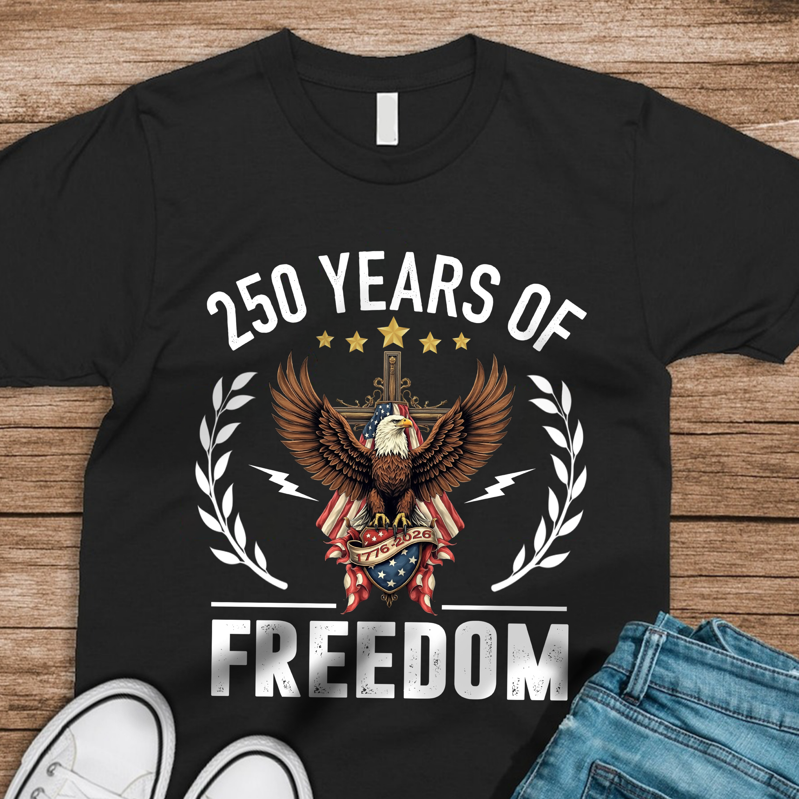 America 250 of Freedom With Eagle Dark Shirt For Family Gift LM32 895139 - Image 5