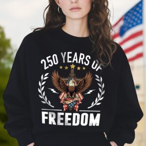 Alternative view of America 250 of Freedom With Eagle Dark Shirt For Family Gift LM32 895139