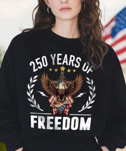 Alternative view of America 250 of Freedom With Eagle Dark Shirt For Family Gift