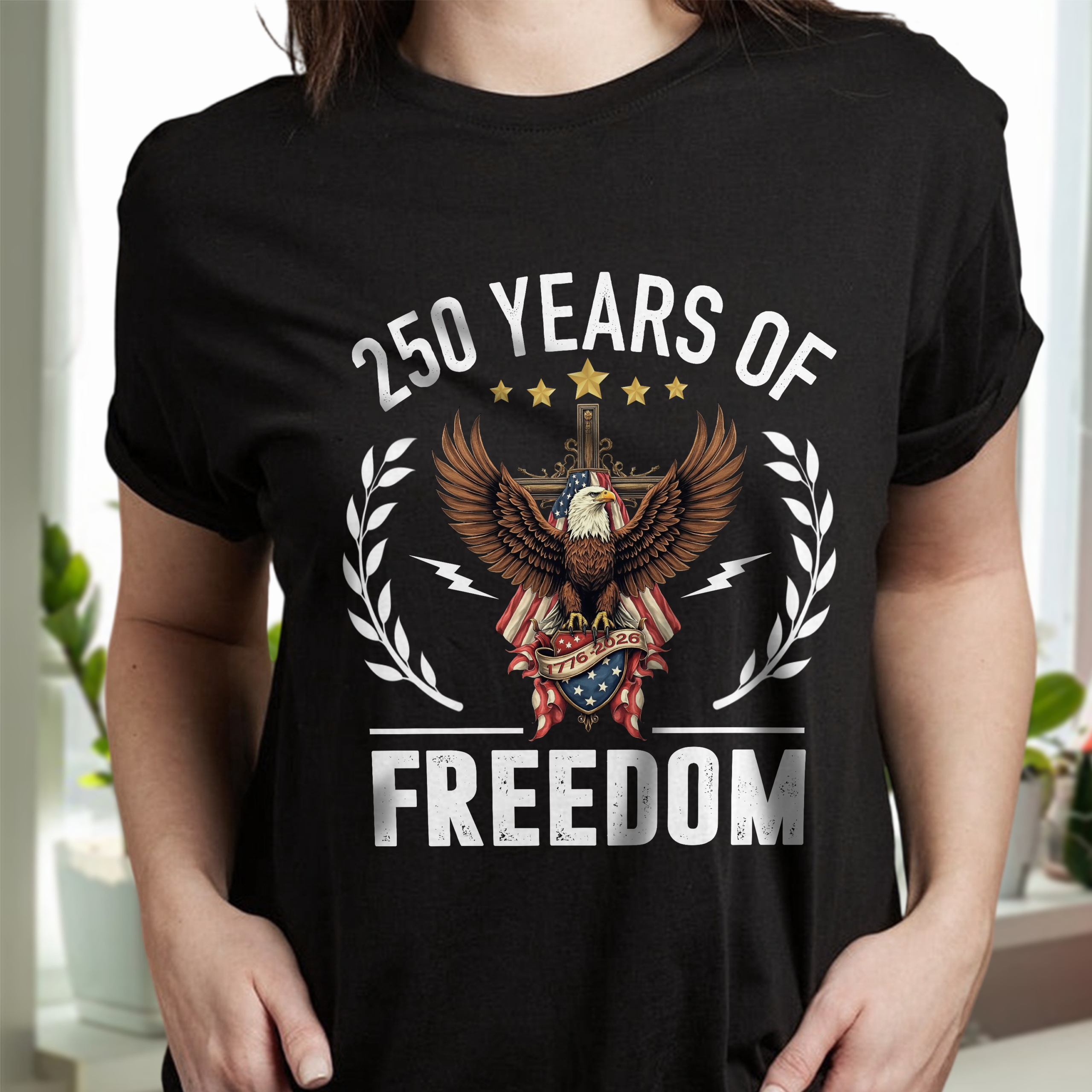 America 250 of Freedom With Eagle Dark Shirt For Family Gift LM32 895139 - Image 3