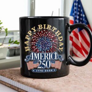 Alternative view of America 250 Semiquincentennial Fireworks Celebration Black Mug HO82 894606