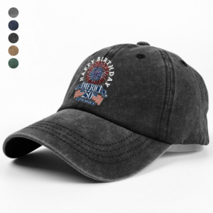 Alternative view of America 250 Semiquincentennial Fireworks Celebration Washed Denim Baseball Cap HO82 894610