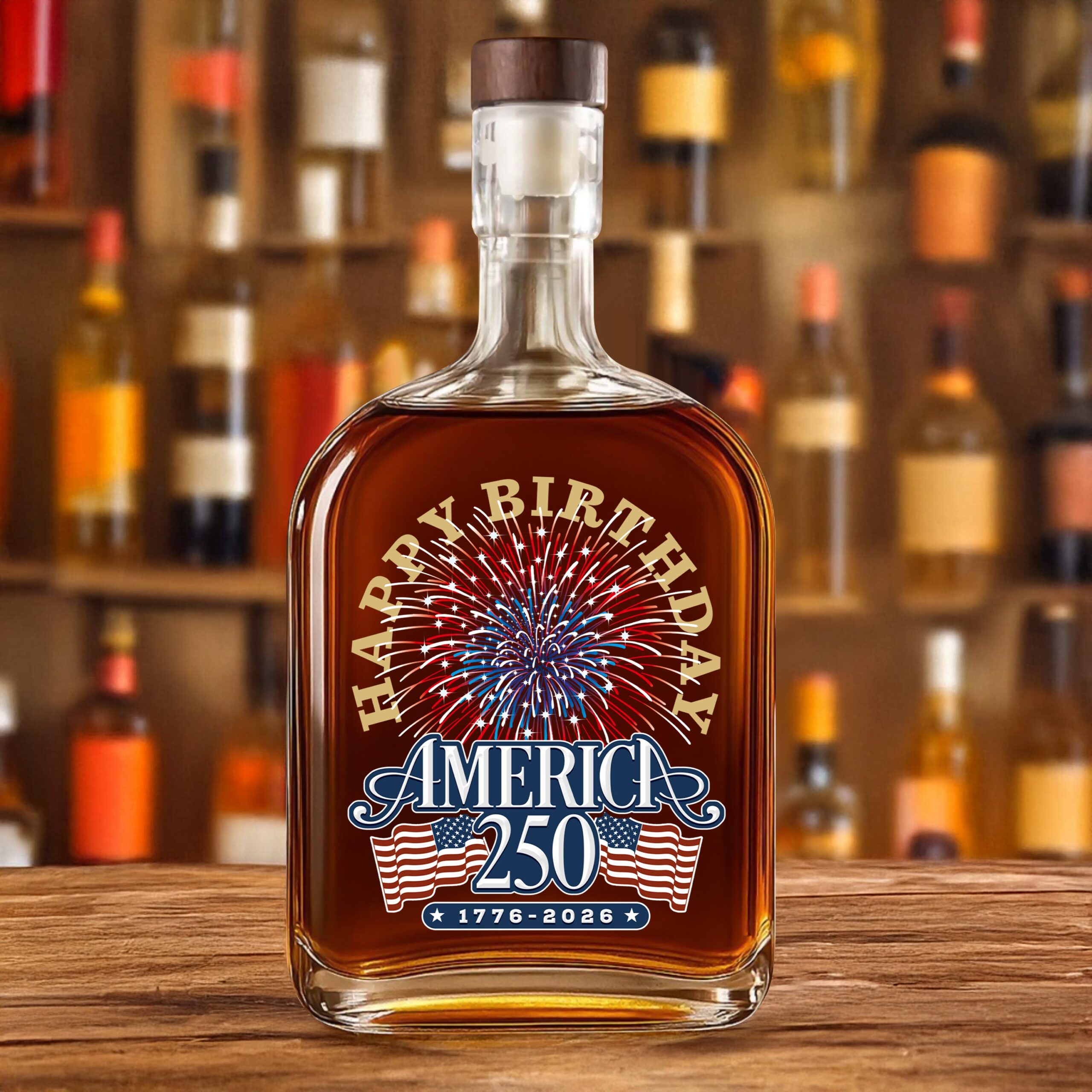 America 250 Semiquincentennial Fireworks Celebration Whiskey Bottle HO82 894614 - Image 3