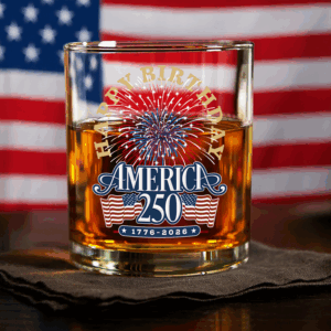 America 250 Semiquincentennial Fireworks Celebration Whiskey Glass HO82 894612