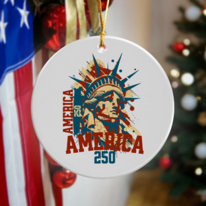 Alternative view of America 250 USA Freedom Liberty America 250 Anniversary Ceramic Ornament HO82 894560