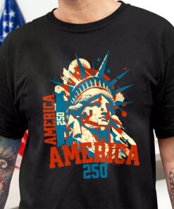 America 250 USA Freedom Liberty America 250 Anniversary Dark Shirt