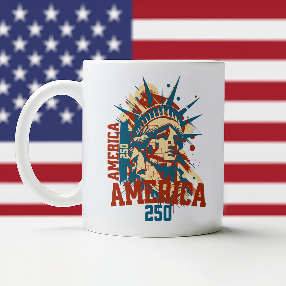 Alternative view of America 250 USA Freedom Liberty America 250 Anniversary White Mug HO82 894562