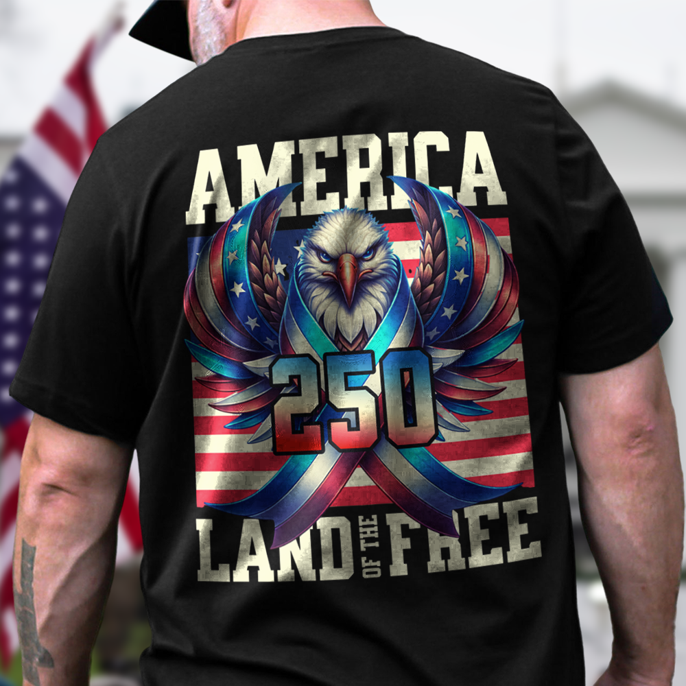 America 250 USA Freedom Liberty Back Side Dark Shirt HA75 897286 - Image 4