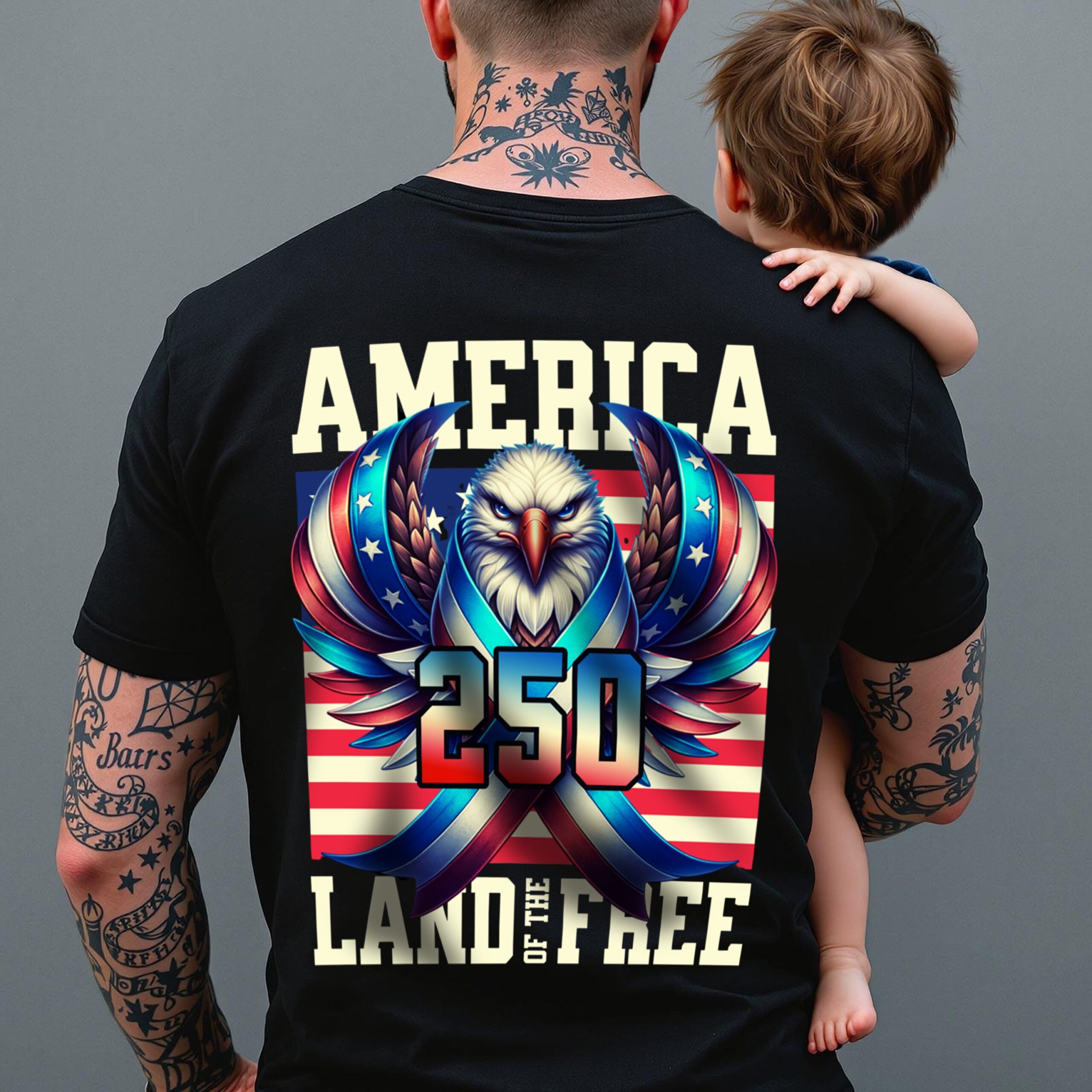 America 250 USA Freedom Liberty Back Side Dark Shirt HA75 897286 - Image 6