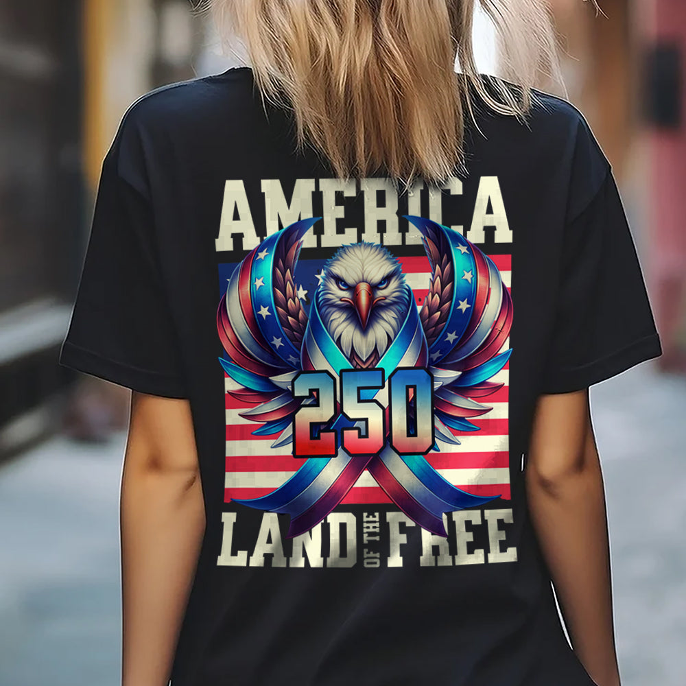 Alternative view of America 250 USA Freedom Liberty Back Side Dark Shirt HA75 897286