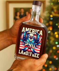 Alternative view of America 250 USA Freedom Liberty Whiskey Bottle