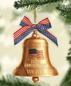 America 250 Years 1776-2026 Acrylic Ornament | Liberty Bell 250th Anniversary Patriotic Christmas Ornament