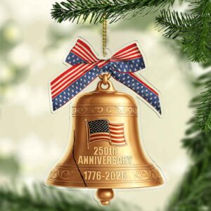 America 250 Years 1776–2026 Acrylic Ornament | Liberty Bell 250th Anniversary Patriotic Christmas Ornament 683163