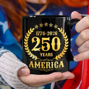 America 250 Years America 250th Anniversary Black Mug HA75 897420