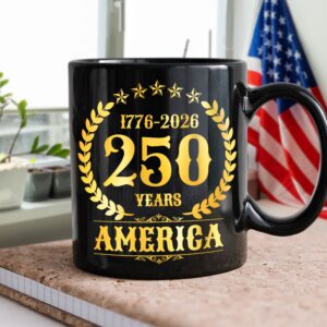 Alternative view of America 250 Years America 250th Anniversary Black Mug HA75 897420